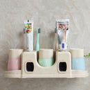 Automatic Toothpaste Dispenser + Toothbrush Holder Cup Wall Hanging Moun QTE
