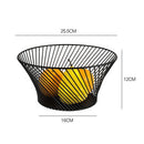 Nordic Modern Minimalist Iron Art Fruit Basket Bowl Living Room Snack Plate X8P5