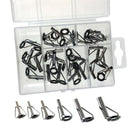30Pcs Fishing Rod Tips Repair Kit 3.0-4.5Mm Ceramic Ring Diy Eye Set Saltwa F9O2
