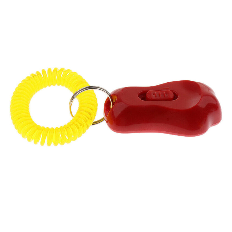 2Pcs Big Button Dog Cat Training Clicker, Clickers with Wrist Bands Red