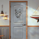 2X(Funny Bathroom Sign Toilet Door Plate Winomo Removable Animation Wc Stic