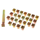 Set of 26 Metal Leather Stamps Alphabet Stamp Kit Tools Set With Punch Handle