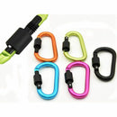 5 pcs D-ring Key Chain Aluminum Alloy Carabiner Locking Clip Hook for Campi M3B7