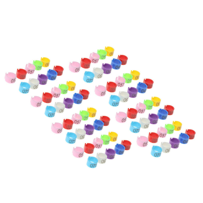 50x Birds Foot Rings Parrot Leg Bands Pigeons Identification Opening Foot Ring