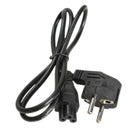 1M EU 3 Prong 2 Pin AC Laptop Power Cord Adapter Cable Black