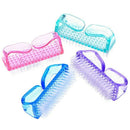 4 Pieces Handle Nail Brush Nail Hand Scrubbing Cleaning Brush (Multicolor)