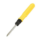 Yellow handle slotted Phillips cross head screwdriver 6.7 inchlength X9O8