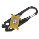 1PC 20-in-1 Wrench Set Multifunctional Mini Steel Camping Survival EDC Tool JC,a
