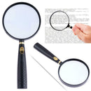 5X Handheld Magnifying Glass 10X High Optical Real Glass Magnifier Lens