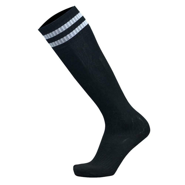 Unisex Thickened Soccer Socks Women Men Football Knee Length Socks (Black) A#S