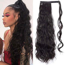 Synthetic Wavy Ponytail Long Curly Pony Tail Clip In Hair Extensions For Women