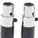 2 x 5 Pin XLR Female Cable Connector, Fit for Microphones, Black and Sliver