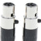 2 x 5 Pin XLR Female Cable Connector, Fit for Microphones, Black and Sliver