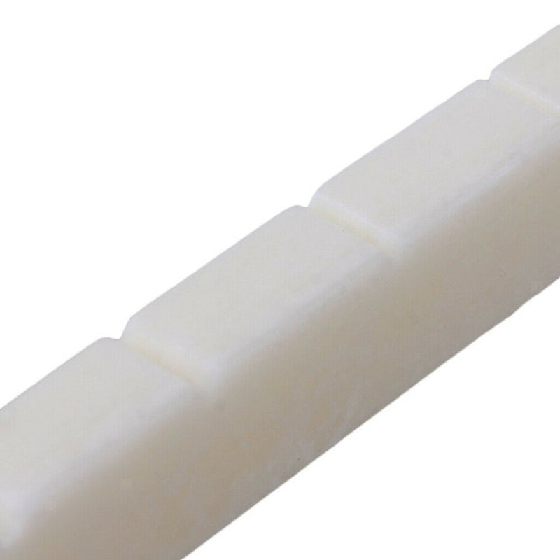 1 Piece White Slotted Nut Bone for 6-String Electric Guitar Instrument Part