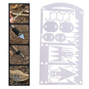 22 in 1 Multi Tool Card survival Camping Hiking Emergency Survival Card Kit OZ