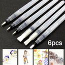 6pcs/kit Water Color Brush Refillable Pen Watercolor Color Drawing Art Tools New