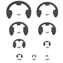 300Pcs/Box Metal E-Clips Shaft Retaining Rings Black E-Type Clip Washers Ri N4A1