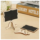 15 Pack Mini Chalkboards Place Cards with Easel Stand - Wood Rectangle Smal