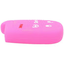 Silicone Keyless Remote Key Case Cover for JEEP FIAT DODGE CHRYSLER (1x, Pe