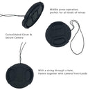 62/67mm Lens Cap Cover For Nikon Pentax Tamron Olympus DSLR Fuji C8I6