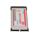 Express Card ExpressCard 34 54mm to 2 Ports Hidden Inside USB 3.0 Adapter