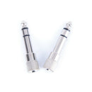 2Pcs 6.5mm male plug to 3.5mm female jack stereo headphone audio adapteES