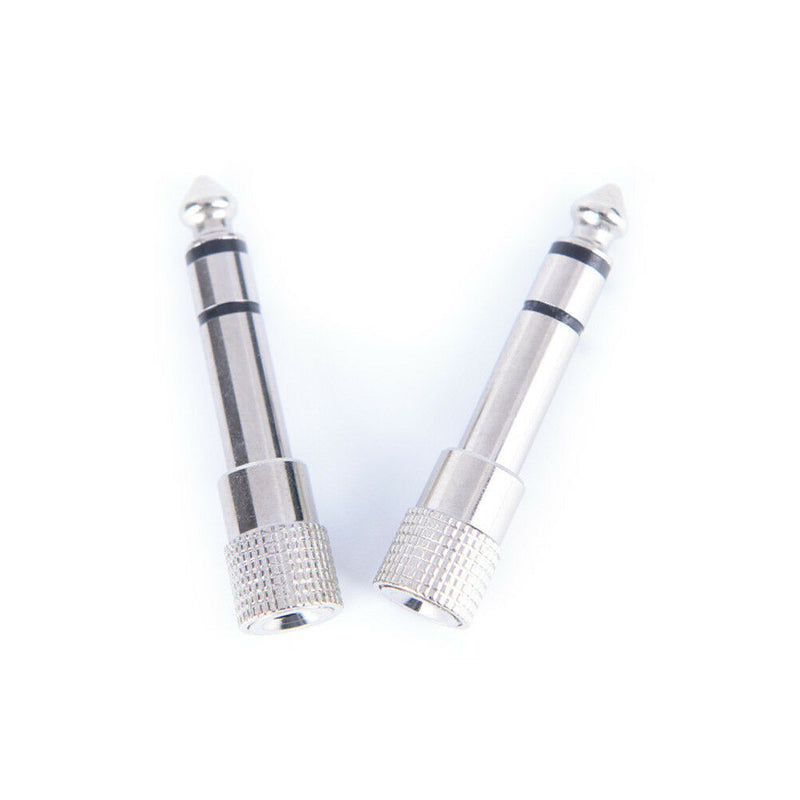 2Pcs 6.5mm male plug to 3.5mm female jack stereo headphone audio adapteES
