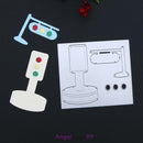 Red Green Yellow Signal Light DIY Scrapbook Craft Embroidery Cutting Die