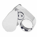 40X 25mm Metal Magnifier Jeweler LED UV Lens Loupe Detecting Identifying Type as