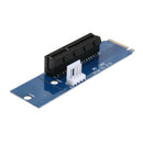 M.2 NGFF SSD to PCI-E 4X Converter Adapter Card Board panel w/ Power Cable Blue