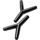 Y-shape Aquarium Tank Hose Coupling 4mm Diameter Air Line Connector 20pcs