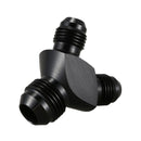 AN8 To AN6 X 2 Aluminium Y Block Adapter Fittings Parallel Exit