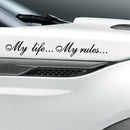8.5x60cmÃ‚Â My Life My Rules Car Stickers Reflective Decals Auto Styling Black A