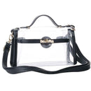 Clear Crossbody Messenger Shoulder Bag Purse For Women Adjustable Strap, Bl