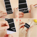 120pcs Waterproof Chalkboard Kitchen Spice Label Stickers Jam Jar Bottle TagsOZ