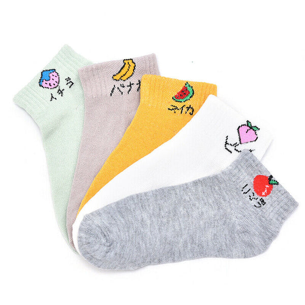 1 Pairs Women Short Socks fruit Cute College Fresh Female Socks Soft Cot- OZ