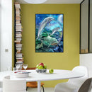 5D DIY Full Round Diamond Painting Dolphin Modern Cross Stitch (LG308)
