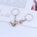 2pcs/lot Heart-shaped keychain Couple Valentine's Day Lover Gift Secret love 3C