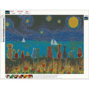 5D DIY Full Drill Diamond Painting Night Landscape Cross Stitch Embroidery