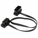 Car Elbow Obd2 16 Pin Male To Female Flat Diagnostic Extension Cable Connec C8F2