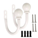 Set of 2 Metal Decorative Curtain Hold Backs, Wall Mounted Window Drapery T