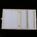Microscope Slide Storage Wooden Box Specimen Holding 100 Pieces Storage Case