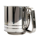Double-layer Flour Sieve Handheld Stainless Steel Hand-pressed Filter Sifters Cu