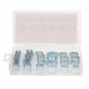 16mm - 32mm Water Tap Garage Plumbing 34pcs Clips Hose Clamp Pipe Set WIH