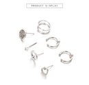 7pcs/Lots Boho Beach Retro Stud Clip Earrings Women Shell Ear Cuff Jewelry Gift