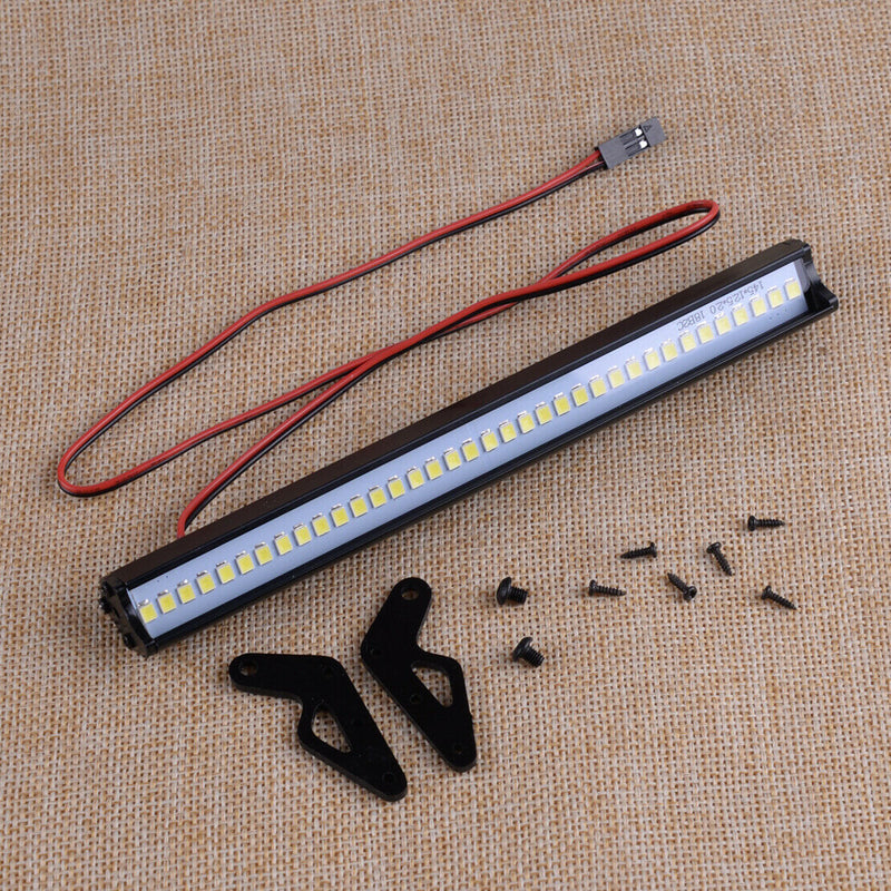 White 36 LED Bar Fit for 1:10 RC Crawler Wrangler TRX4 SCX10 90046 Roof Light