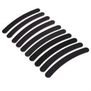 Nail files, curved, double-sided, black, 10 pieces G8E8