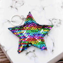 Colorful Sequins Keychain Star Shining Girl Backpack Jewelry (Multicolor) A