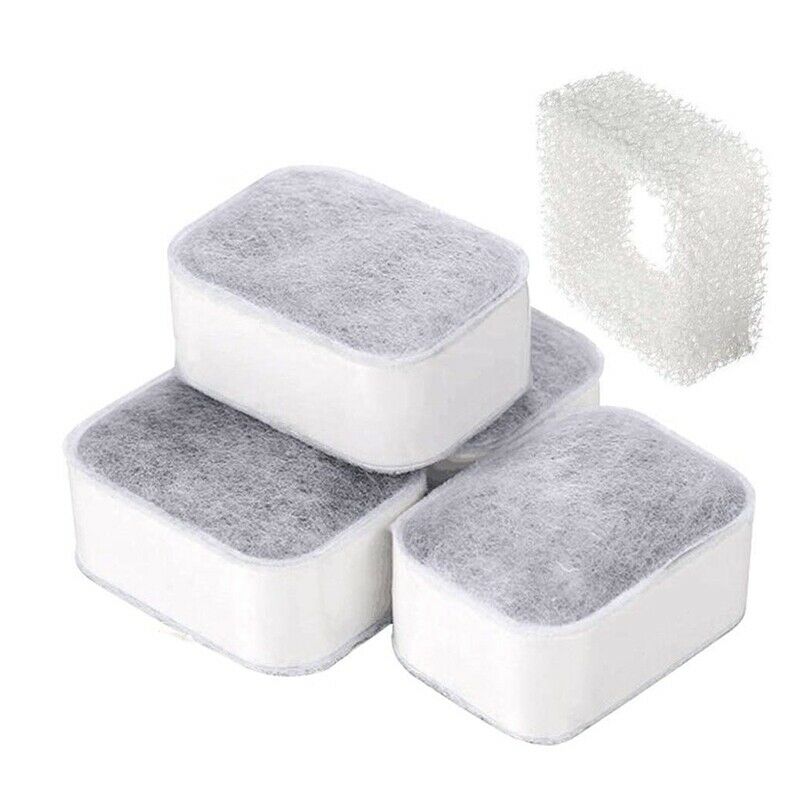 2.1L Ceramic Cat Water Fountain Replacement Filter, 4Pcs Premium Cotton ActiI6P2