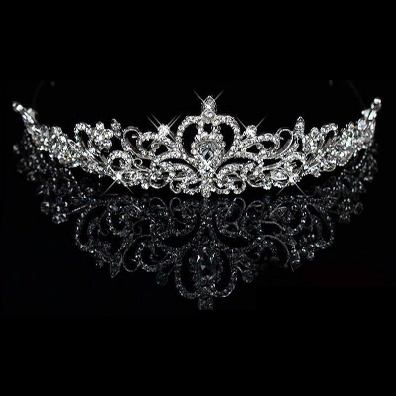 Elegant Luxurious Diamante Rhinestone Crown Wedding Party Bride Gift New